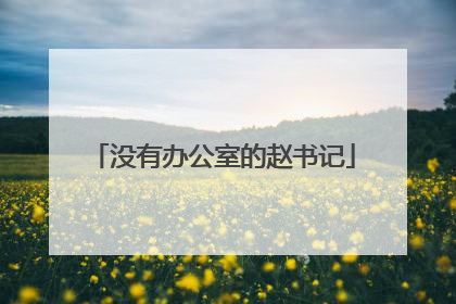 没有办公室的赵书记